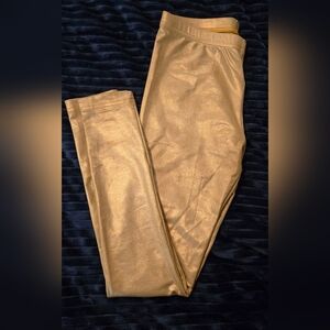American Apparel Metallic Gold Leggings